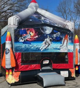 space themed bounce house